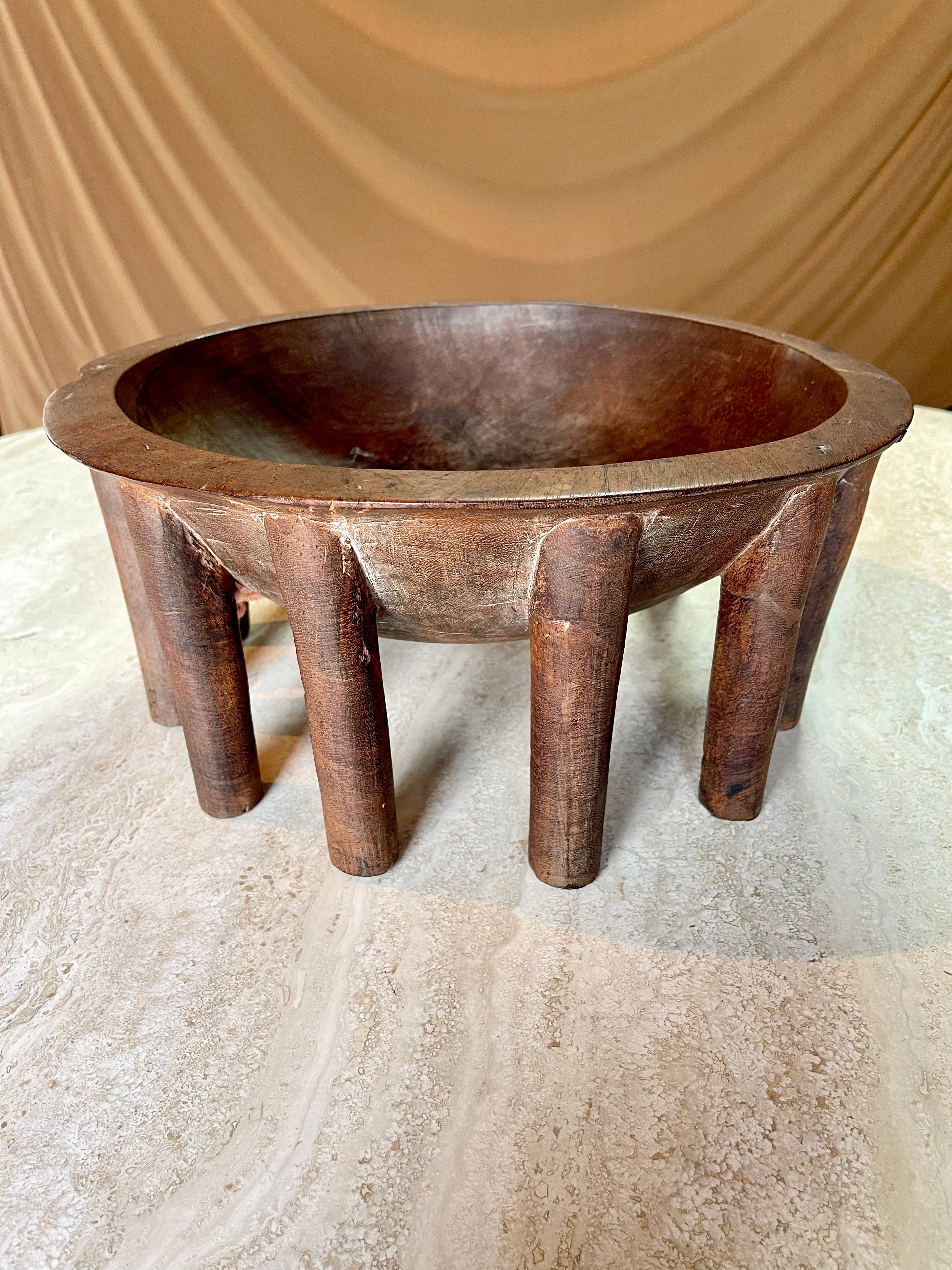 Large Rare Polynesian Kava Bowl Hand-carved in early 1900s • 03