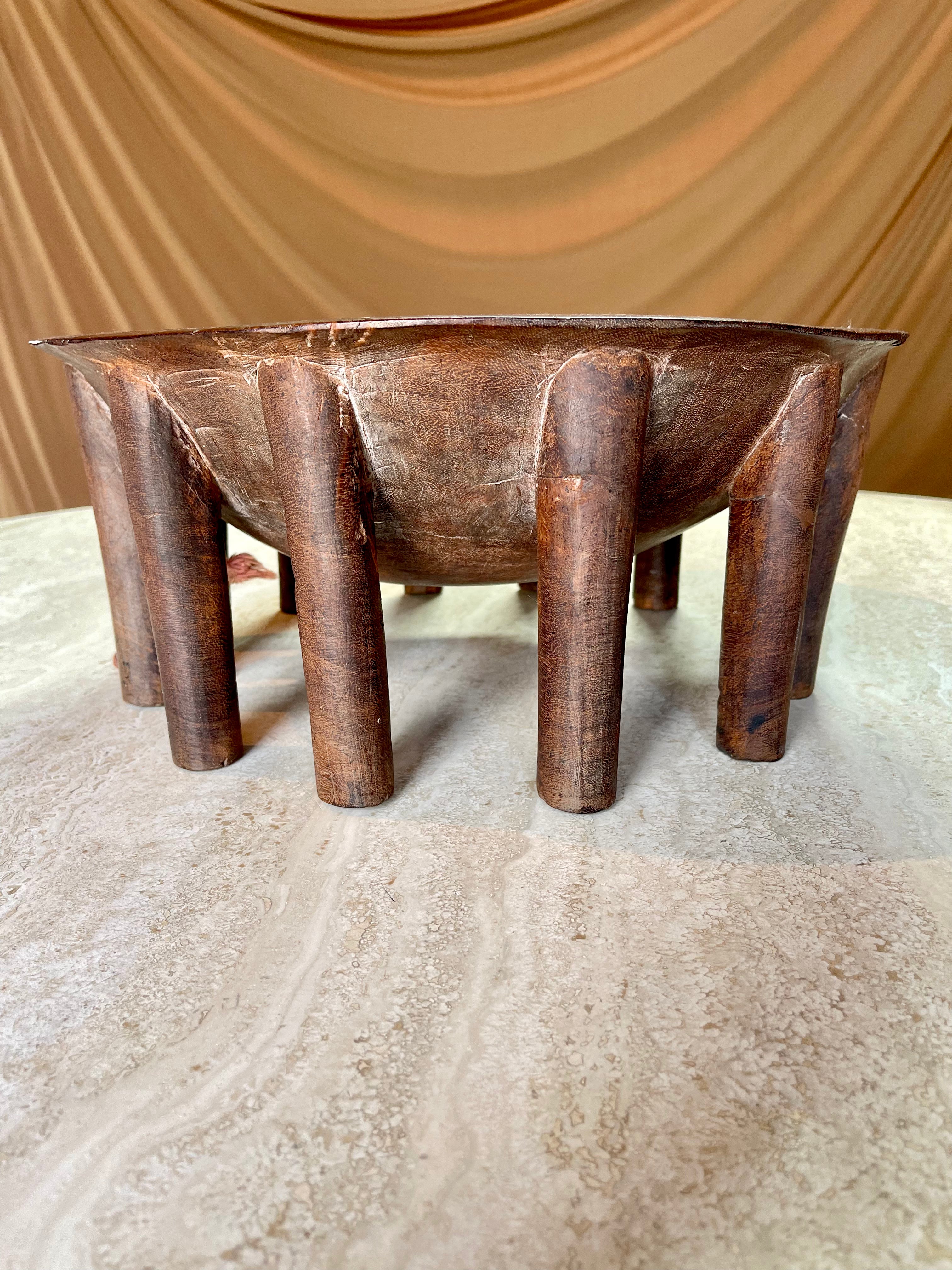 Large Rare Polynesian Kava Bowl Hand-carved in early 1900s • 03